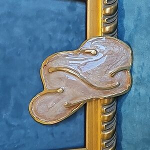 Vintage Luciano Bustamante, Modernist, enamel brooch/pendant. Signed. Brutalist.